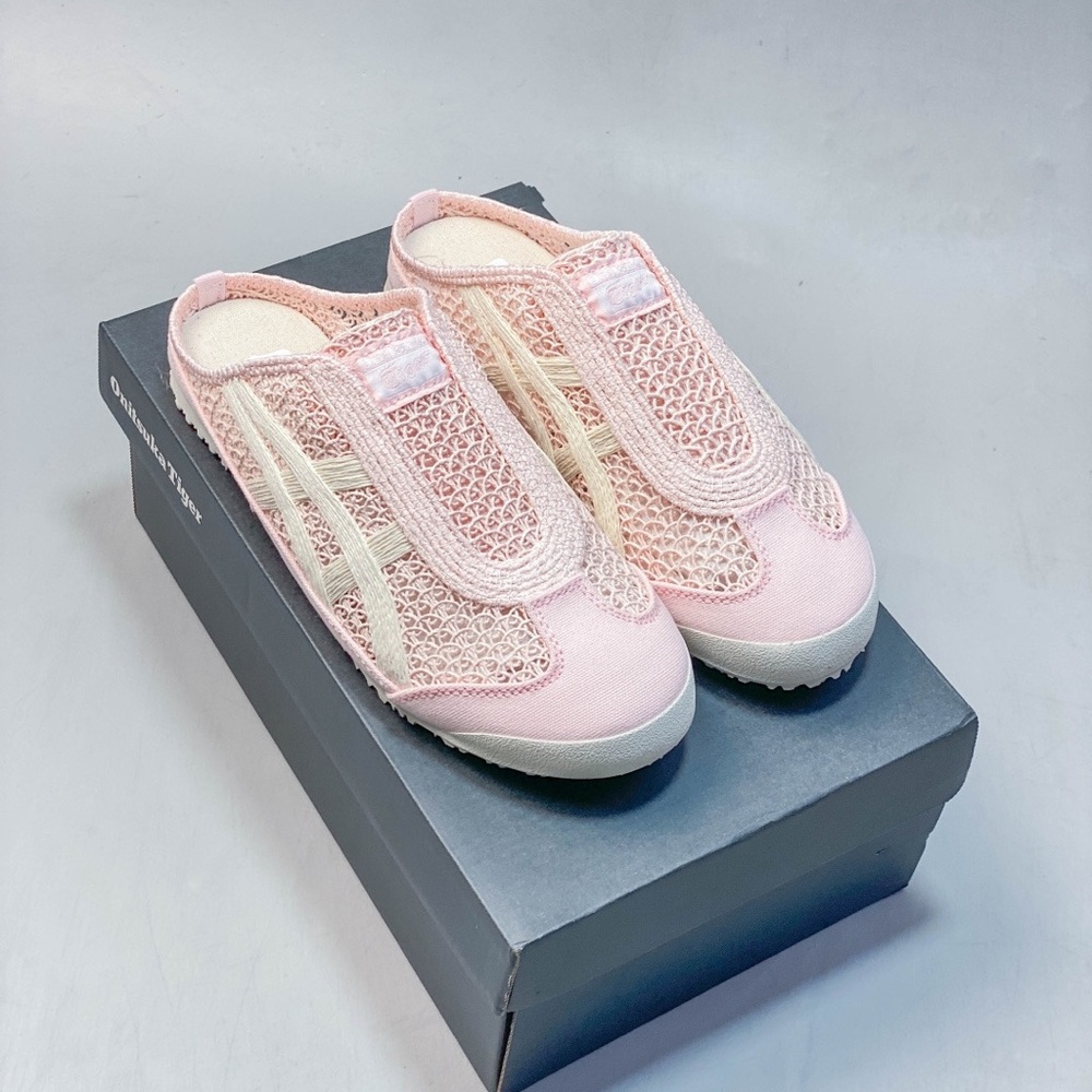 Women’s Pink Slip-On Mesh Sneakers